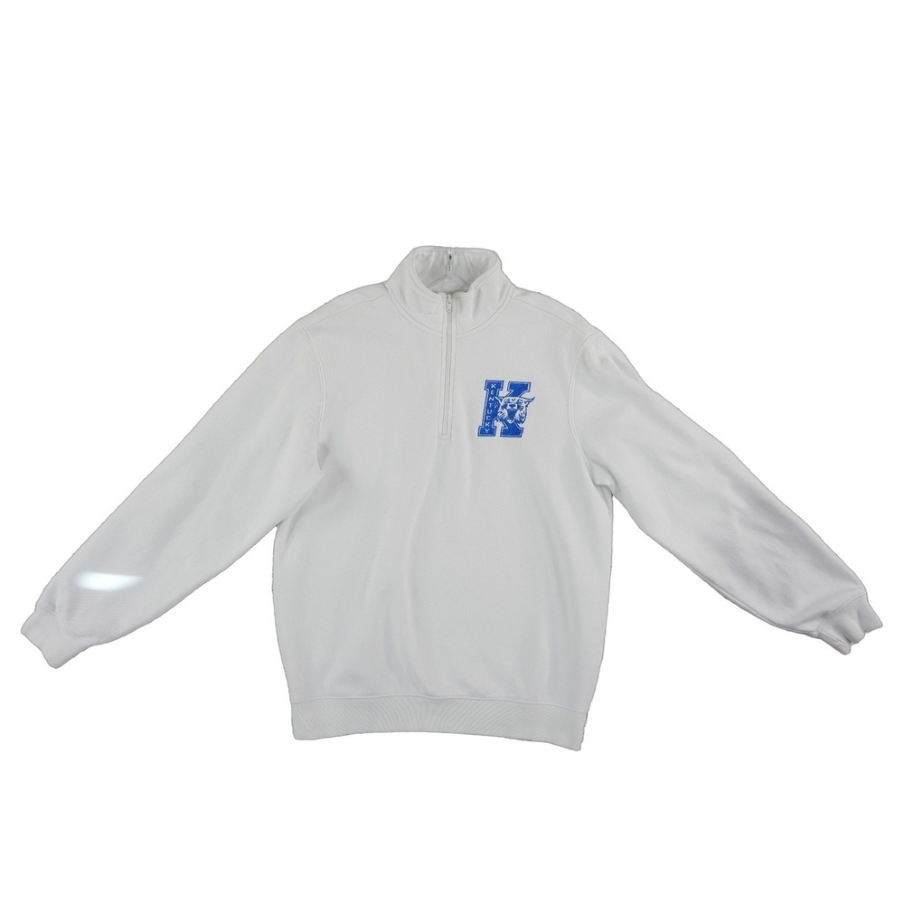 Sport-Tek Kentucky Wildcats Pullover  UK Men's Size Medium White Quarter Zip
